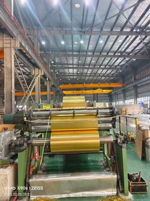 Barbatanas de alumínio revestidas com epoxi dourado